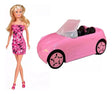 Combo Muñeca Steffi Basica + Auto Rosa En Red 712r