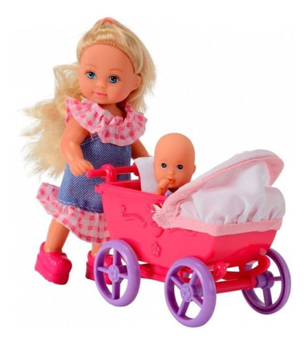 Muñeca Evi Con Coche De Paseo 105736241