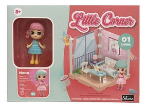 Little Corner Muñecas Con Casa Completa De 8 Ambientes Shine