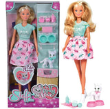 Muñeca Steffi Sl Con Mascota Kitty Love 105733489