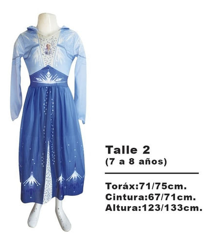 Disfraz Frozen 2 Elsa Celeste T2 Cad1015