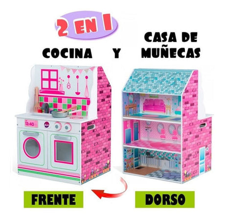 Casa De Muñecas Y Cocina 2 En 1 Plum 41070