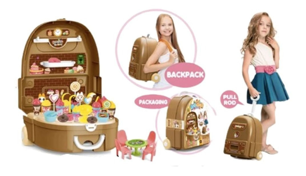 Set Pasteleria Mochila Y Valija 3 En 1 Shine 1992998