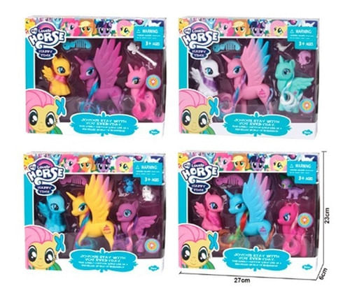 Adorables Ponys Con Luz 3 Pcs 1723198