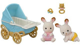 Sylvanian Gemelos Conejo Chocolate Con Cochecito 05432sy