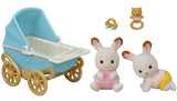 Sylvanian Gemelos Conejo Chocolate Con Cochecito 05432sy