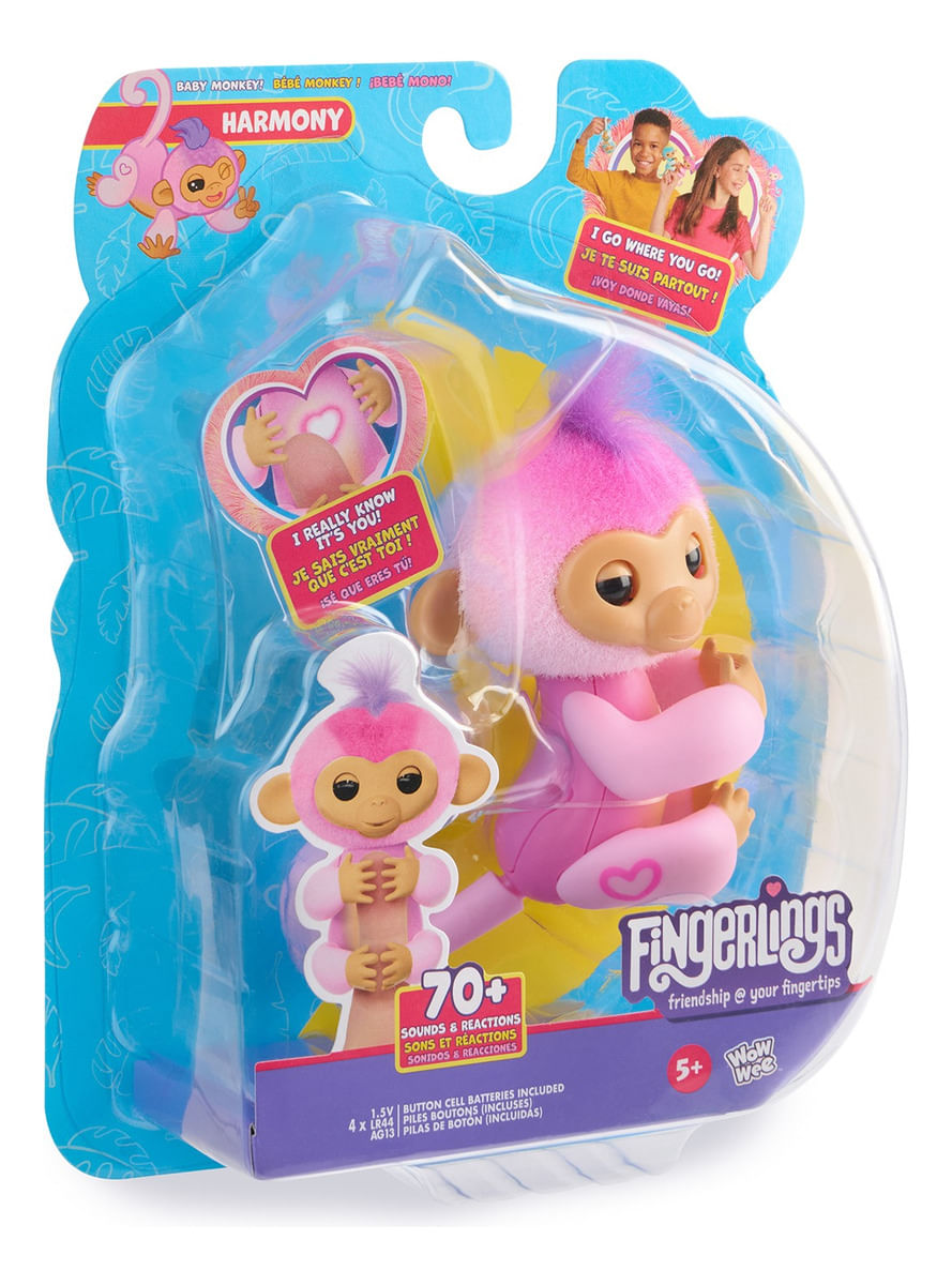 Fingerlings Monito Interactivo Harmony Rosa 3111