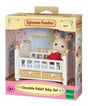 Sylvanian Bebe Conejo Chocolate Con Set De Cuna 5017sy