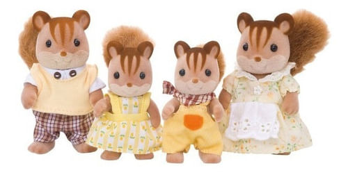 Sylvanian Familia Ardilla De La Nuez 4 Figuras 4172sy