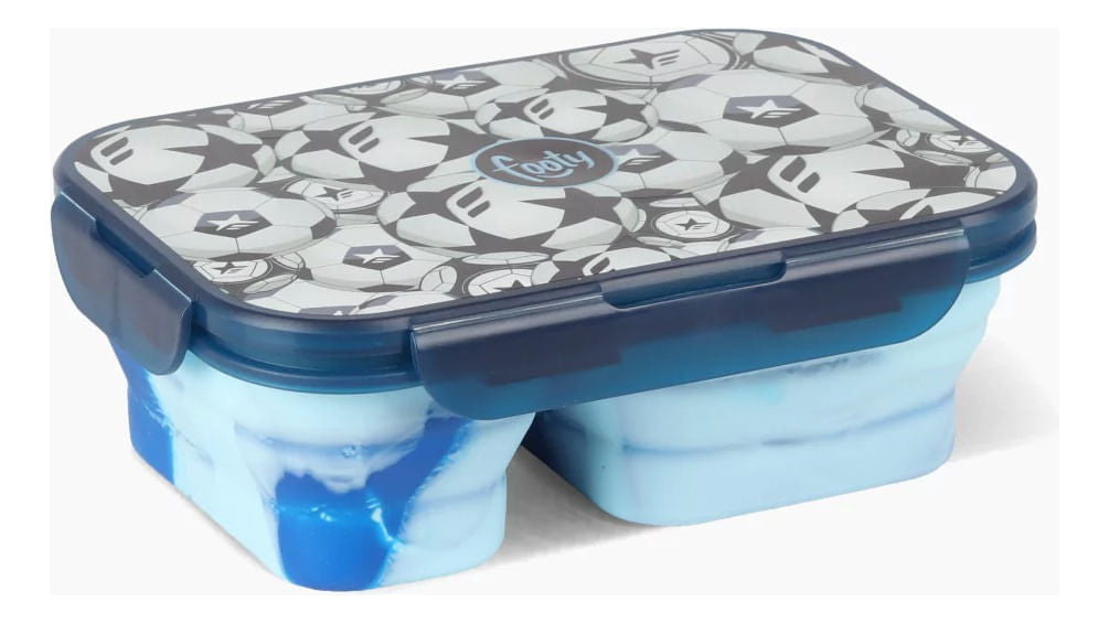 Footy Lunchera Plegable Con Dos Compartimentos Pelota Ts203