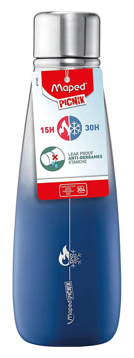 Botella Termica Maped 500 Ml Acero Inoxidable Frio Calor Color Azul