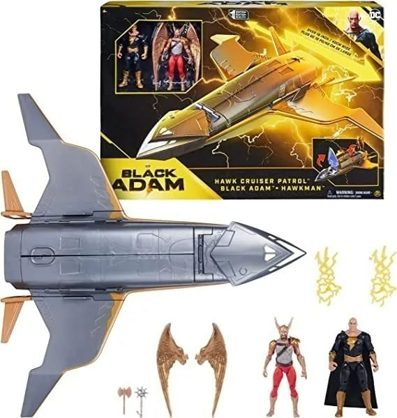 Black Adam Hawk Cruiser Set De Juego Con Figuras 21608