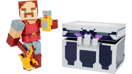 Minecraft Cofre De Batalla Con Accesorios Gtp24 Mattel