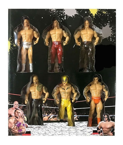 Pack X 6 Muñecos Luchadores 1652019