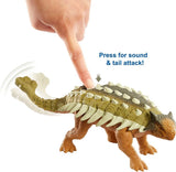 Jurassic World Ankylosaurus Ruge Y Golpea Mattel Hdx36