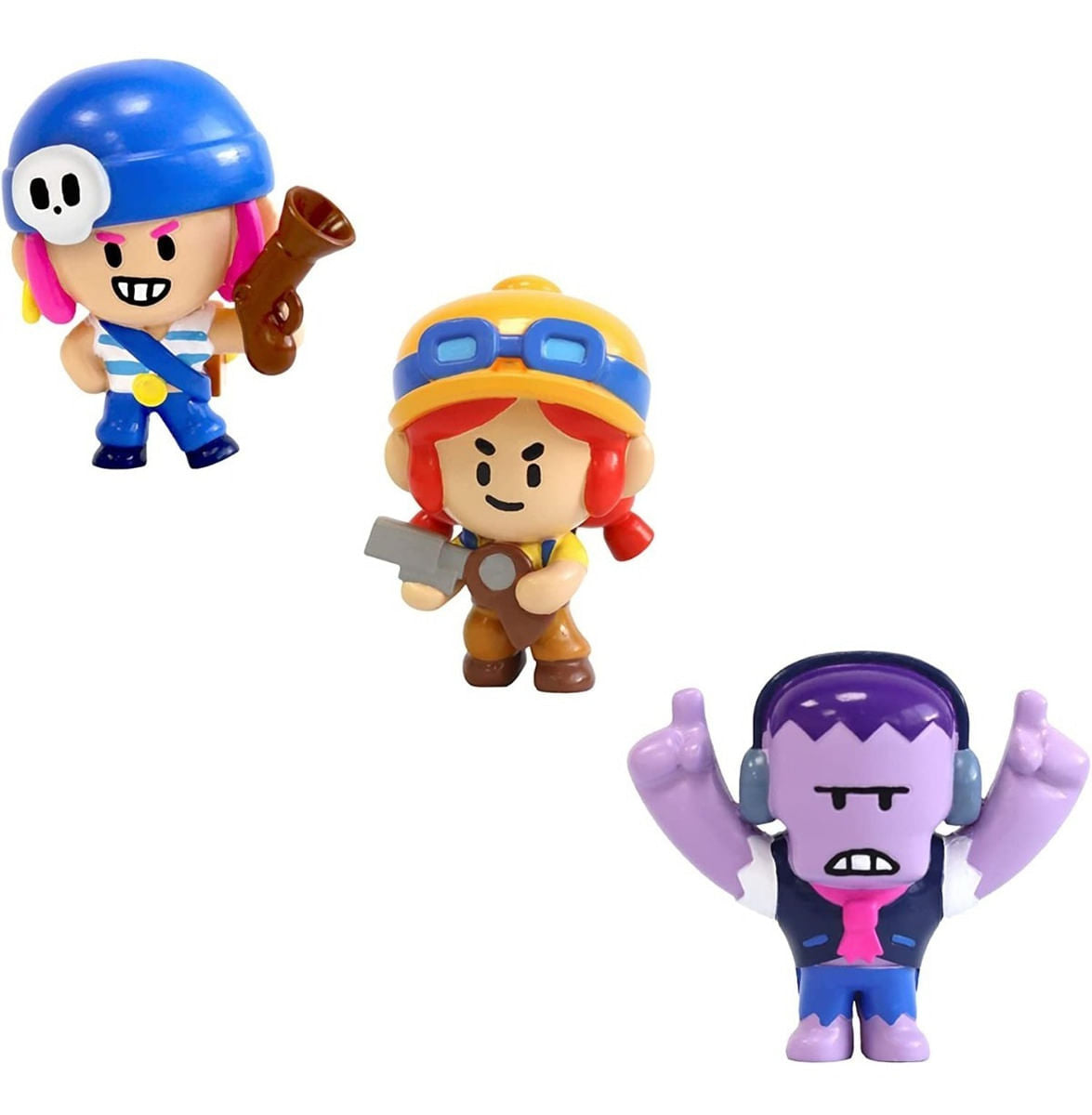 Brawl Stars Pack X3 Mini Figuras Articuladas 5cm Brw2020