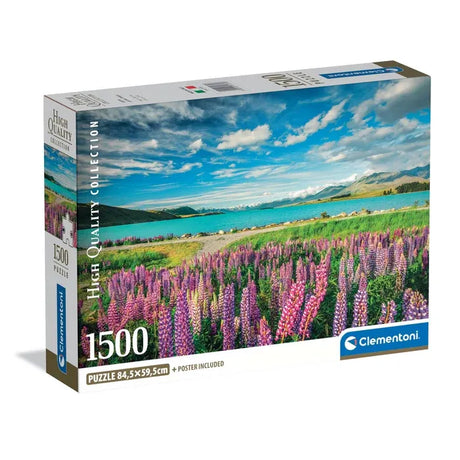 Puzzle Hqc Lupins At Lake Tekapo 1500 Pzas 31728 Clementoni