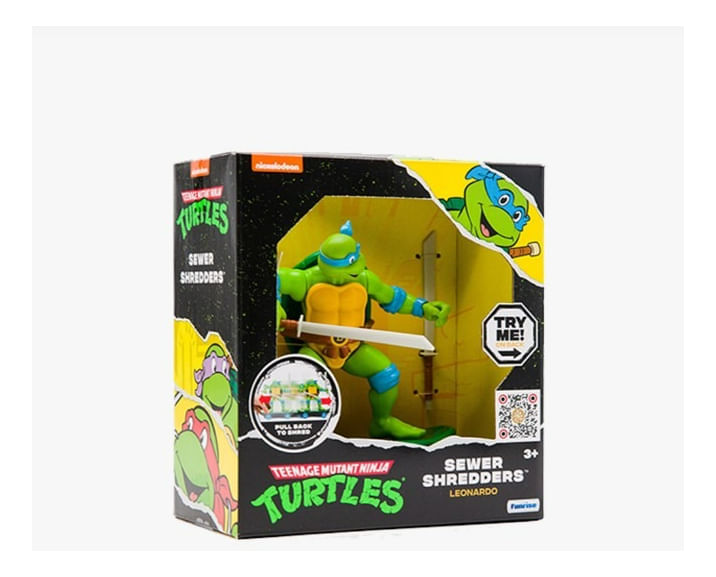 Tortugas Ninja Figura 10 Cm Sewer Shredders En Skate 71047