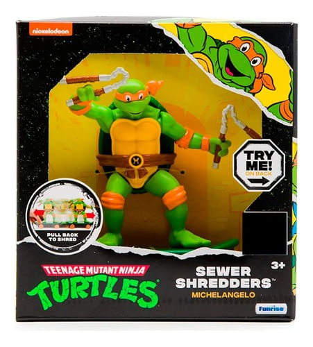 Tortugas Ninja Figura 10 Cm Sewer Shredders En Skate 71047