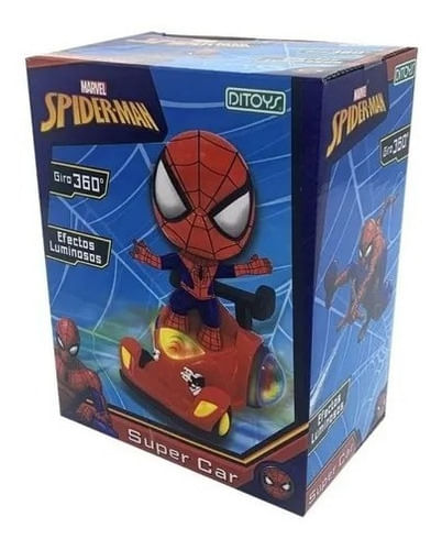 Spiderman Super Car Con Luz Y Movimiento 2456 Ditoys
