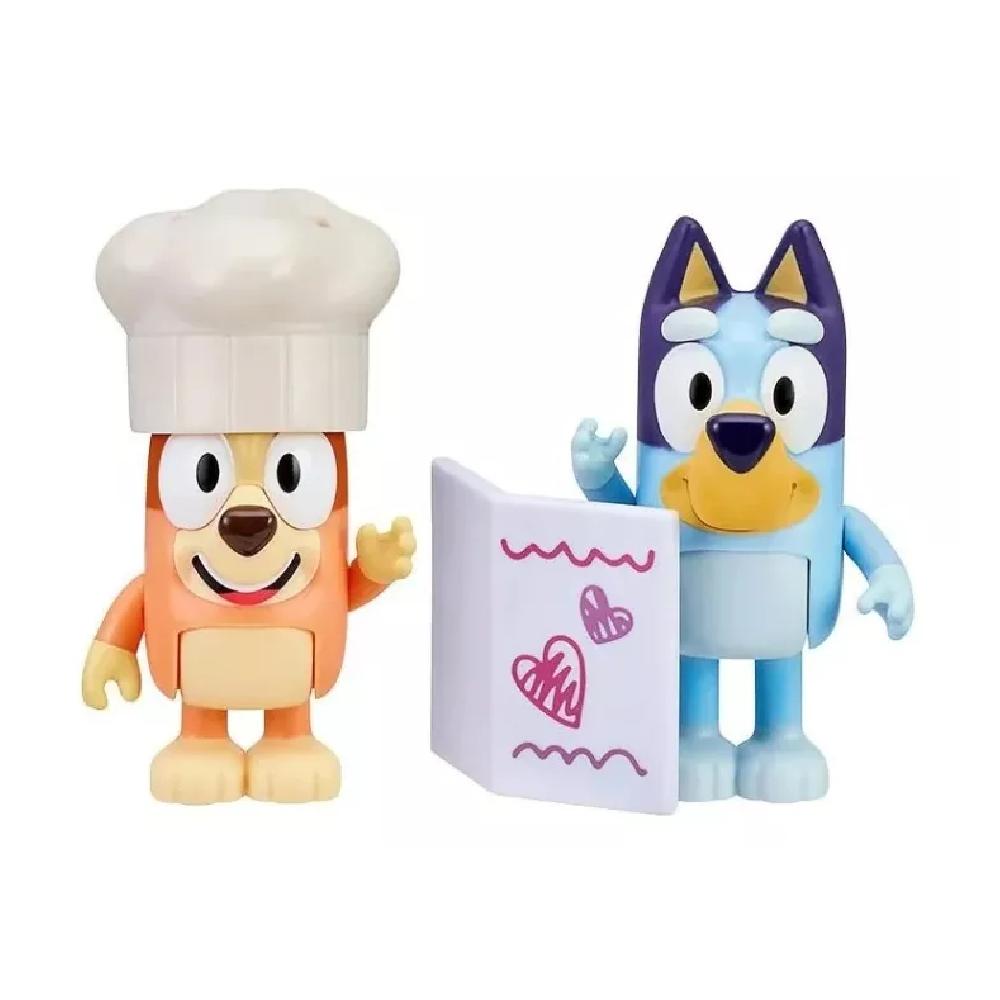 Bluey Pack de dos figuras con accesorios 13082