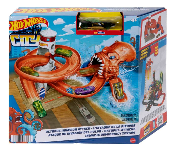 Hot Wheels City Octopus Invasion Attack Playset Hdr31 Mattel