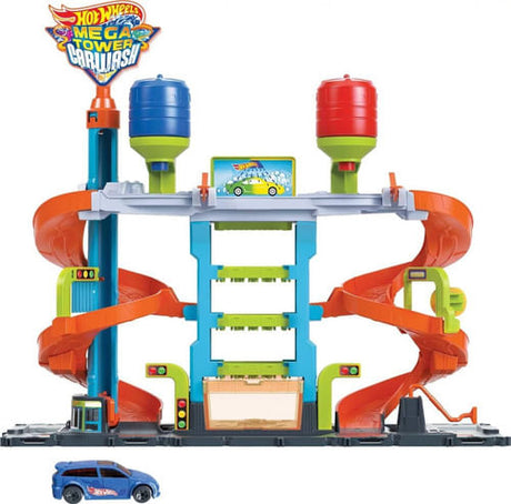 Hot Wheels City Megatower Carwash Color Shifters Hdp05 Mattel