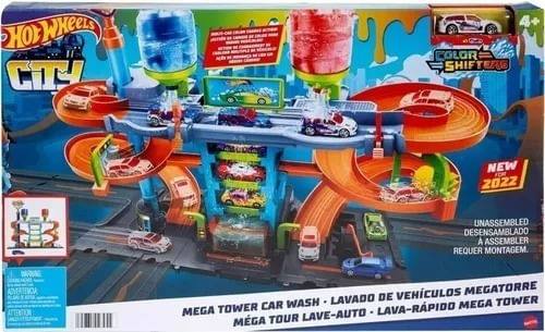 Hot Wheels City Megatower Carwash Color Shifters Hdp05 Mattel