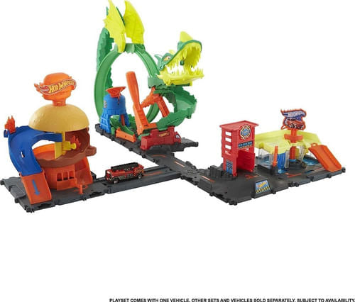 Hot Wheels City Pista Burger Blitz Hdr26 Mattel