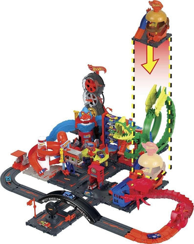 Hot Wheels City Pista Burger Blitz Hdr26 Mattel
