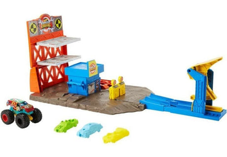 Hot Wheels Monster Trucks Pista Gasolinera Hfb12 Mattel