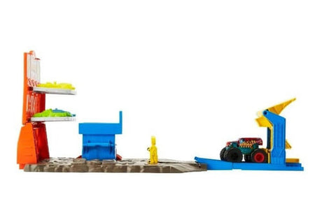 Hot Wheels Monster Trucks Pista Gasolinera Hfb12 Mattel