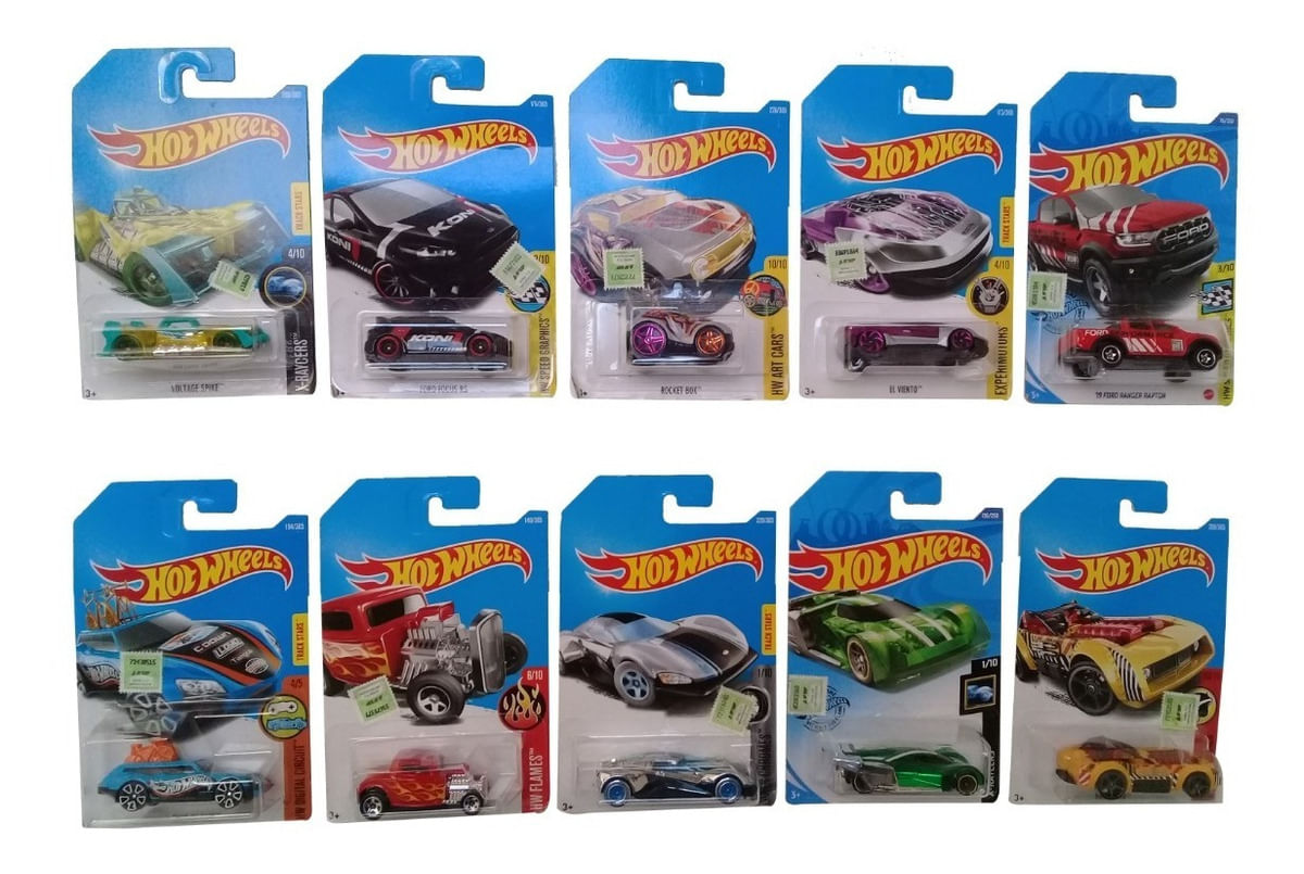 Hot Wheels Pack X10 Autos Individuales Surtidos Mattel