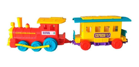 Calesita Tren Locomotora Con Vagón Rueda Libre 130
