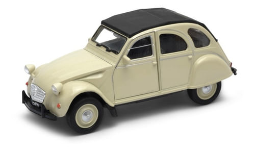 Welly 1:34 Citroen 2cv soft Top Crema 43625h-cw