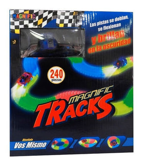 Pista Magnific Tracks Grande 240 Pzas Autos Luminoso 90240