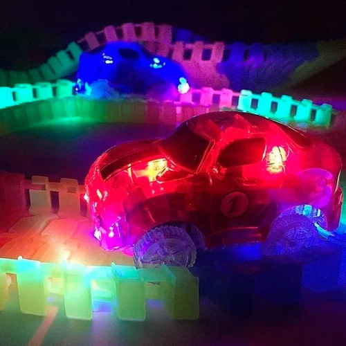 Pista Magnific Tracks Grande 240 Pzas Autos Luminoso 90240