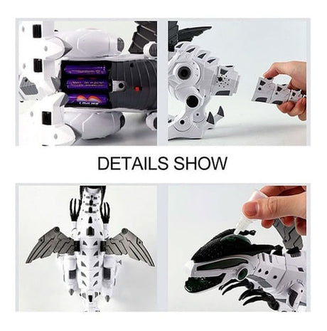 Dinofire Xl Dinosaurio Robot Lanza Vapor Luz Sonido Ik0021
