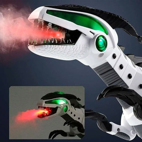 Dinofire Xl Dinosaurio Robot Lanza Vapor Luz Sonido Ik0021
