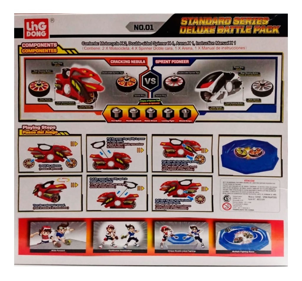 Spin Fighter 5 Lanzador Rip And Go Deluxe Battle Pack Mt0109