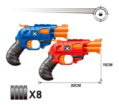 Pistola Lanza Dardos Hero Double Strike 1975039 Shine