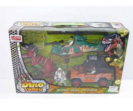 Set Valle Dinosaurio con helicóptero + Jeep 955133
