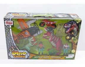 Set Valle Dinosaurio con aerolancha Y Moto 955134