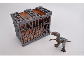 Dinosaurio Velociraptor Con Jaula 1876096