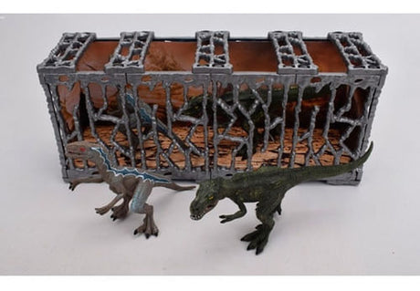 Set De 2 Dinosaurios Con Jaula 1876118
