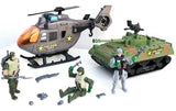 Set Militar Tanque Y Helicoptero C/soldados Shine 2006921