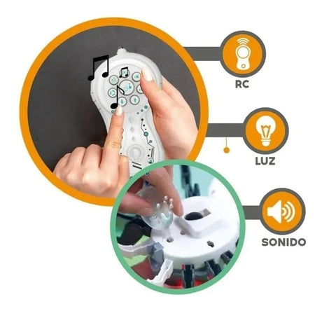 Araña Robótica Spid Fire Con Luz Y Sonido Ik0273