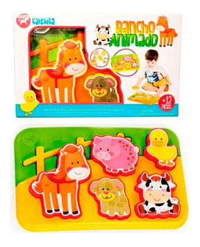 Calesita Puzzle Bebe Rancho Animado Didáctico 838