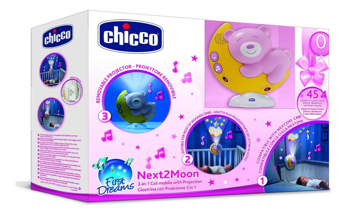 Chicco Movil Proyector De Cuna Next2moon Rosa 98281
