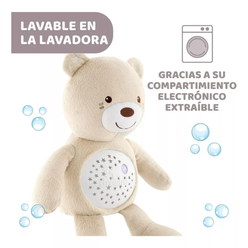 Chicco First Dreams Baby Bear Peluche proyector Gris 00008015300000